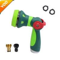 2020 new 8 patterns adjustable high quality garden hose nozzle with pistol grip front trigger, fits all standard garden hoses